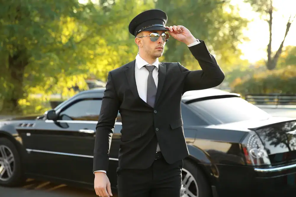 Chauffeur Standing Beside Car Philadelphia County Pennsylvania_1 in Philadelphia, Pennsylvania