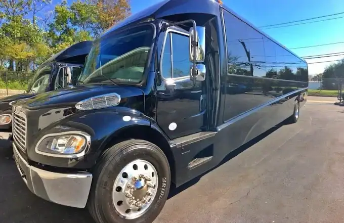 Large Black Luxury Bus Philadelphia County Pennsylvania in Philadelphia, Pennsylvania